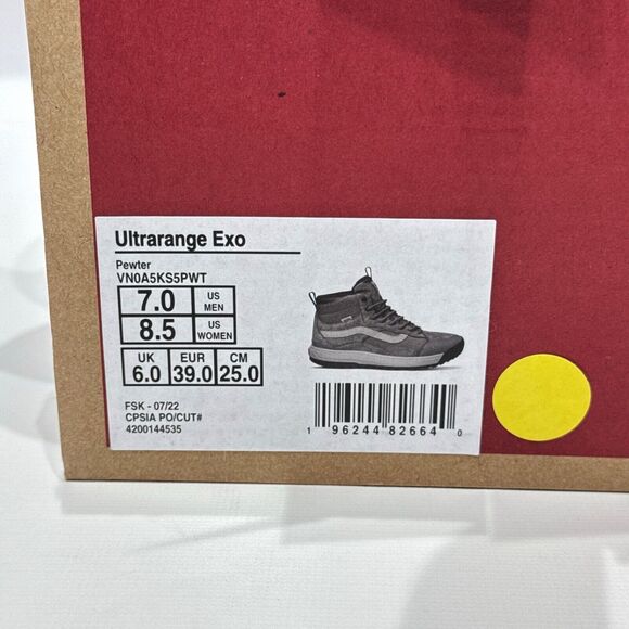 New With Box Vans UltraRange EXO High MTE-1 Pewter Gray Women's Size 8.5 (Men 7) - Picture 3 of 10